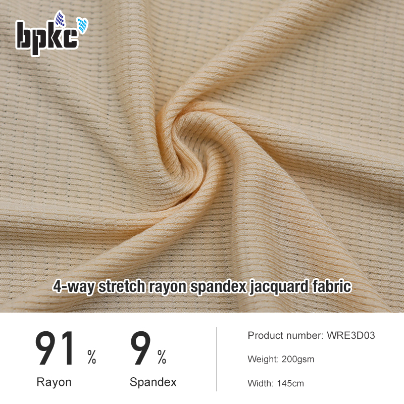 4-way stretch rayon spandex jacquard fabric
